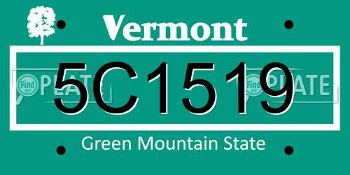 5C1519 Vermont License Plate