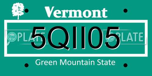 5QII05 Vermont License Plate