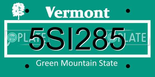 5SI285 Vermont License Plate