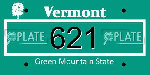 621 Vermont License Plate