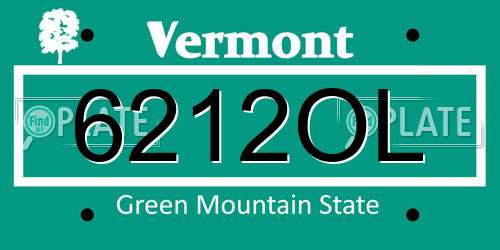 6212OL Vermont License Plate