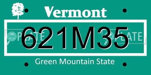 621M35 Vermont License Plate