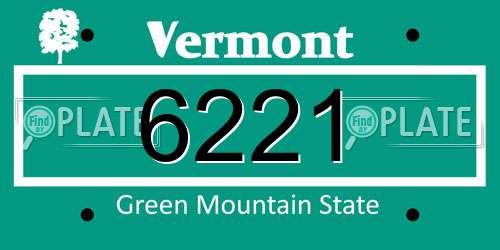 6221 Vermont License Plate