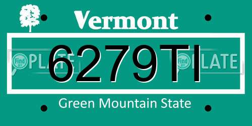 6279TI Vermont License Plate
