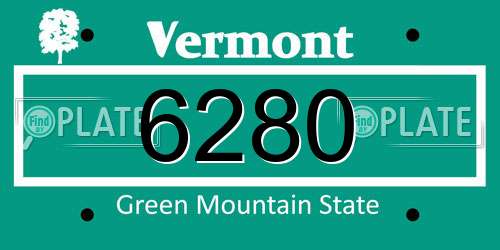 6280 Vermont License Plate