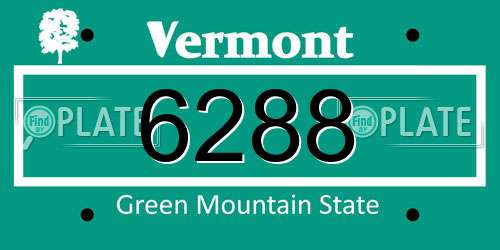 6288 Vermont License Plate