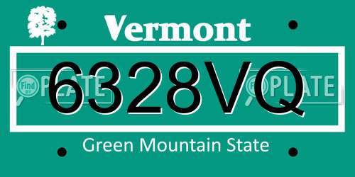 6328VQ Vermont License Plate