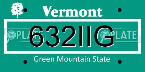 632IIG Vermont License Plate