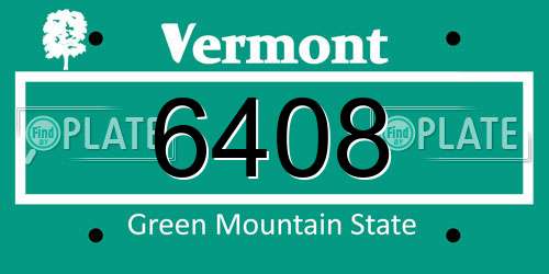 6408 Vermont License Plate