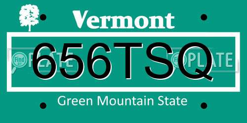 656TSQ Vermont License Plate