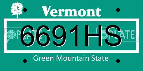 6691HS Vermont License Plate