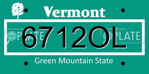 6712OL Vermont License Plate