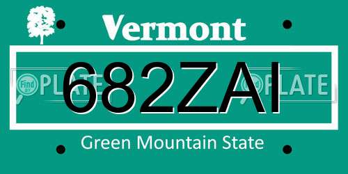 682ZAI Vermont License Plate