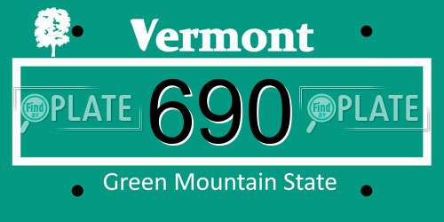 690 Vermont License Plate
