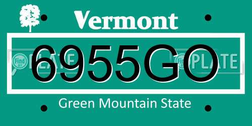6955GO Vermont License Plate