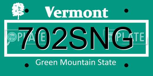 702SNG Vermont License Plate