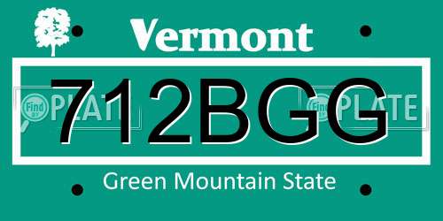 712BGG Vermont License Plate