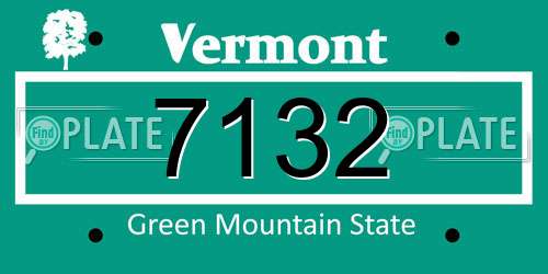 7132 Vermont License Plate