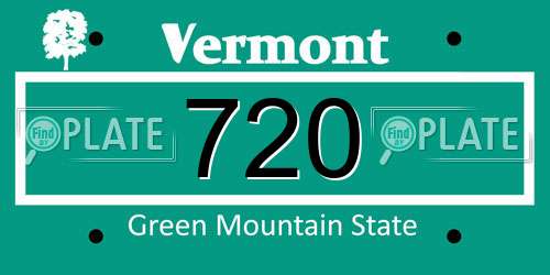 720 Vermont License Plate