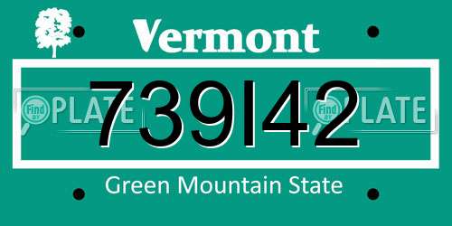 739I42 Vermont License Plate