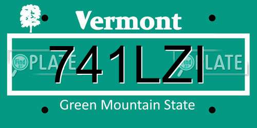 741LZI Vermont License Plate