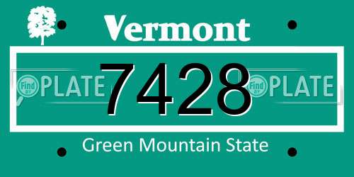 7428 Vermont License Plate