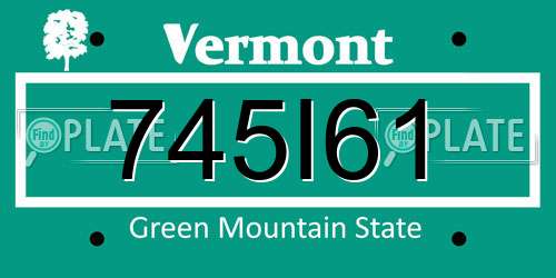 745I61 Vermont License Plate