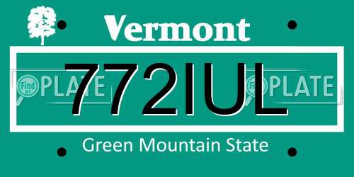 772IUL Vermont License Plate