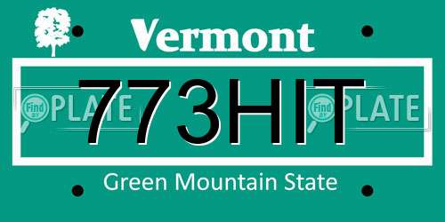 773HIT Vermont License Plate