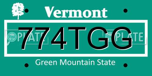 774TGG Vermont License Plate