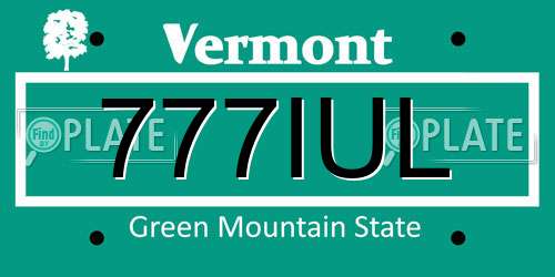 777IUL Vermont License Plate