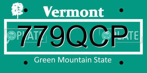 779QCP Vermont License Plate