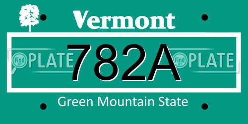 782A Vermont License Plate
