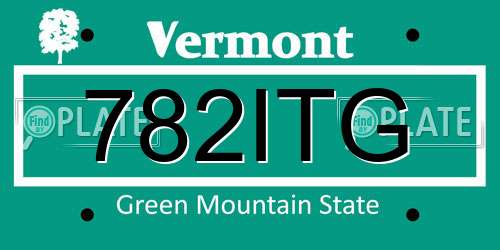 782ITG Vermont License Plate