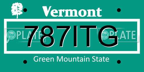 787ITG Vermont License Plate