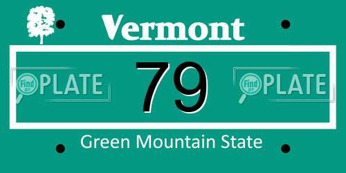79 Vermont License Plate