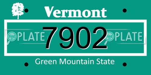 7902 Vermont License Plate