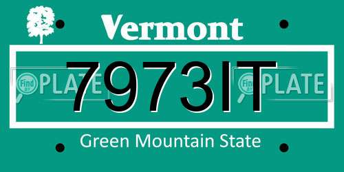 7973IT Vermont License Plate