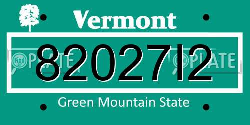 82027I2 Vermont License Plate