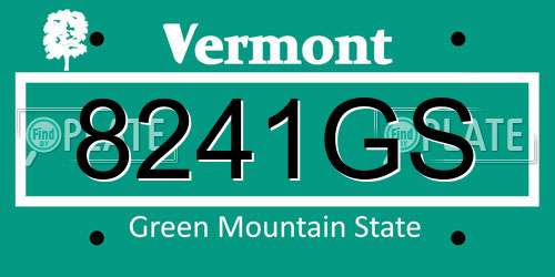 8241GS Vermont License Plate