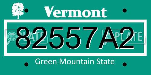 82557A2 Vermont License Plate
