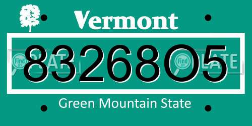 83268O5 Vermont License Plate