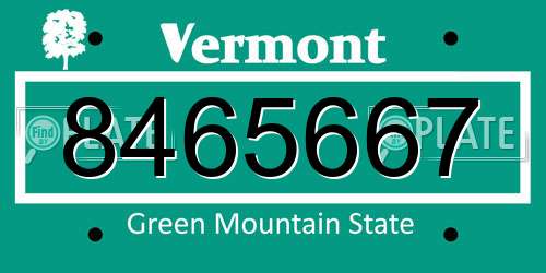 8465667 Vermont License Plate