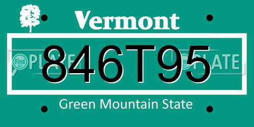 846T95 Vermont License Plate