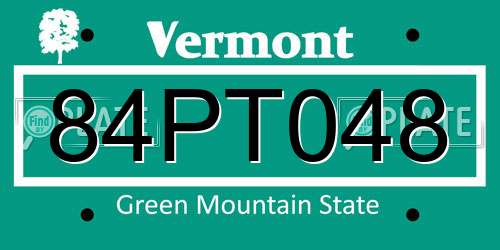 84PT048 Vermont License Plate
