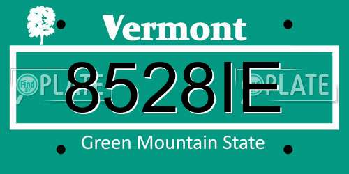 8528IE Vermont License Plate