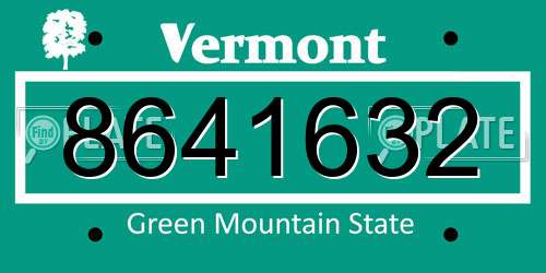 8641632 Vermont License Plate