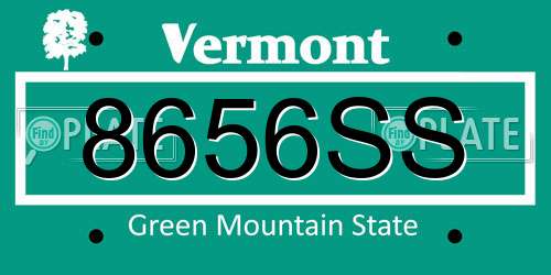 8656SS Vermont License Plate