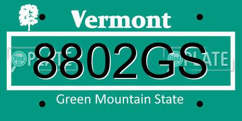 8802GS Vermont License Plate