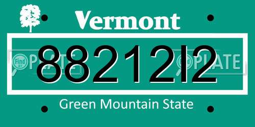 88212I2 Vermont License Plate